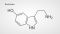 Strukturformel des Neurotransmitters Serotonin